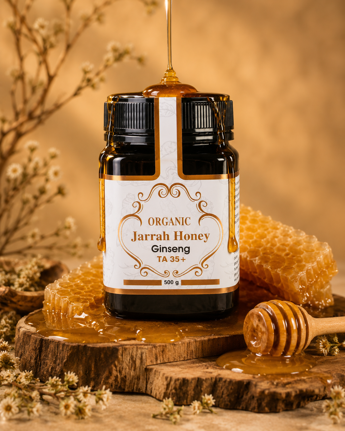 (TA35+) Organic Jarrah Honey with Korean Red Ginseng